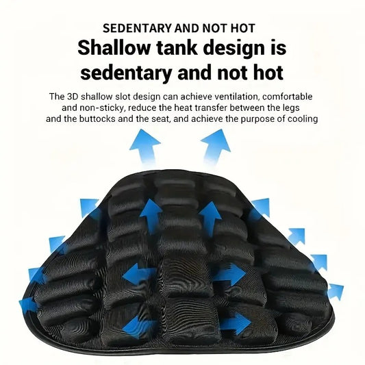 Enhanced 3D Comfort Gel Cushion Designed for Improved Seating with Air Shock Absorption - Soft, Non-Slip, Comfortable, Durable, And Resistant to High Temperatures, Making It a Universal Seat Cushion for Motorcycles And Electric Vehicles