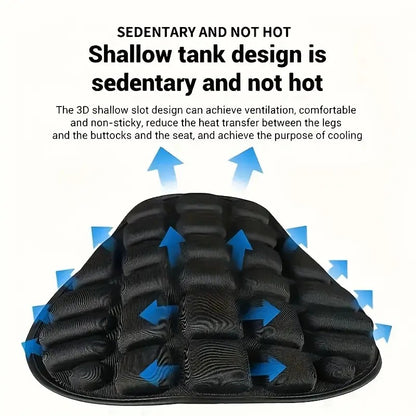 Enhanced 3D Comfort Gel Cushion Designed for Improved Seating with Air Shock Absorption - Soft, Non-Slip, Comfortable, Durable, And Resistant to High Temperatures, Making It a Universal Seat Cushion for Motorcycles And Electric Vehicles