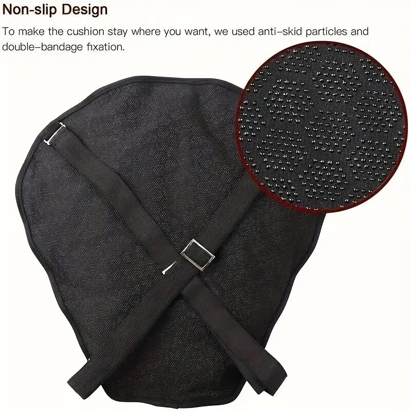 Enhanced 3D Comfort Gel Cushion Designed for Improved Seating with Air Shock Absorption - Soft, Non-Slip, Comfortable, Durable, And Resistant to High Temperatures, Making It a Universal Seat Cushion for Motorcycles And Electric Vehicles