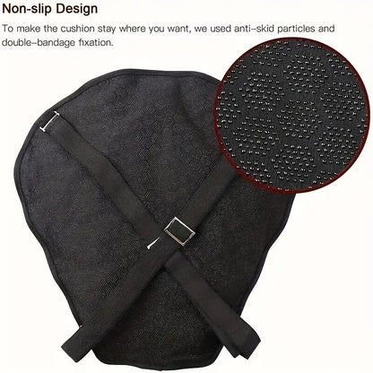 Enhanced 3D Comfort Gel Cushion Designed for Improved Seating with Air Shock Absorption - Soft, Non-Slip, Comfortable, Durable, And Resistant to High Temperatures, Making It a Universal Seat Cushion for Motorcycles And Electric Vehicles