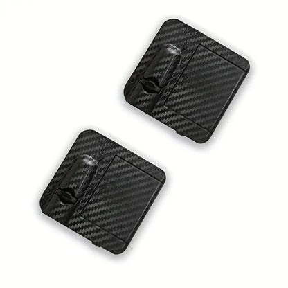 2pcs/set Ultra bright LED door projector light with Angel Wings design Decorative light Ambient light, black carbon fiber finish, illuminating Angel Wings