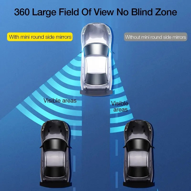 Boost Your Driving Safety with 2pcs 360° Rotatable Car Blind Spot Mirrors! RV Awnings Accessories
