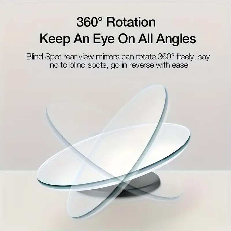 Boost Your Driving Safety with 2pcs 360° Rotatable Car Blind Spot Mirrors! RV Awnings Accessories