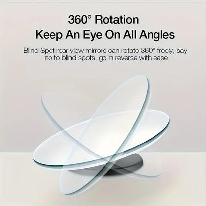 Boost Your Driving Safety with 2pcs 360° Rotatable Car Blind Spot Mirrors! RV Awnings Accessories