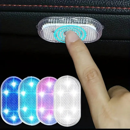Car Interior Dome Light Finger Touch Sensor Mini LED Reading Lamp Car Roof Magnets USB Charging Atmosphere Lamp for car, party